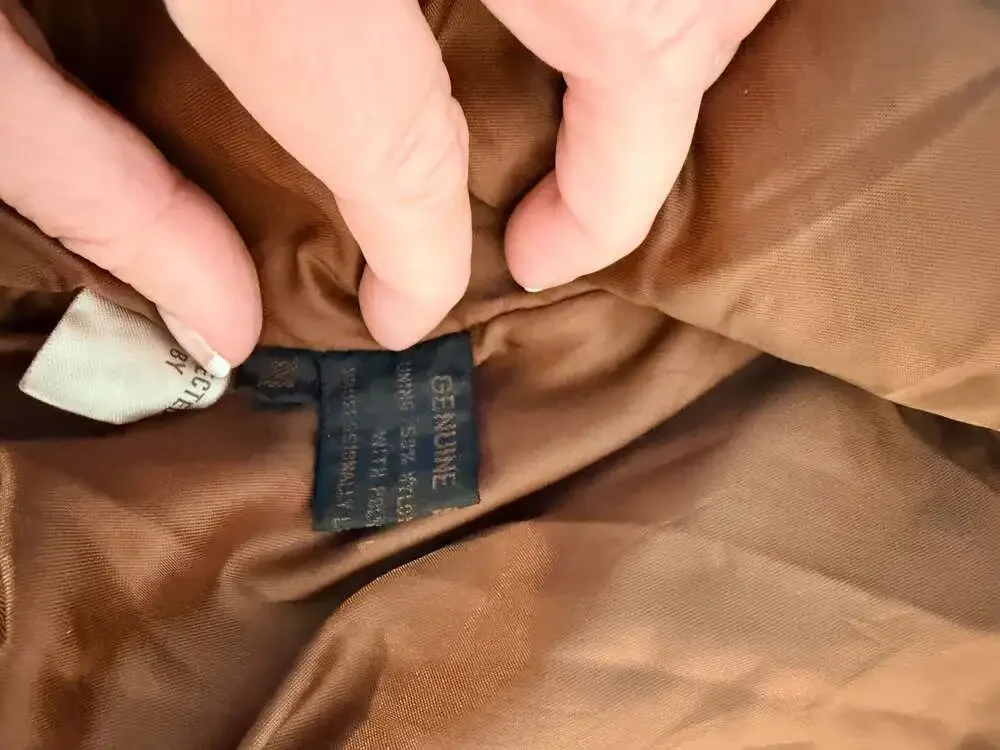 Vintage Winlit Genuine Leather Suede Southwestern Bomber Jacket Brown - Picture 10 of 14